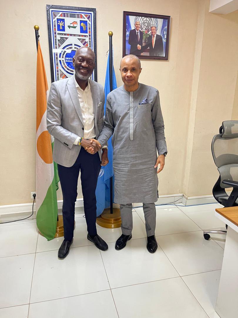 Courtesy call to the Representative of the Human Rights Office in Niamey today. We discussed the context in Niger and how our organizations can work together to support Niger’s authorities in reshaping protection for communities, including forcibly displaced people.