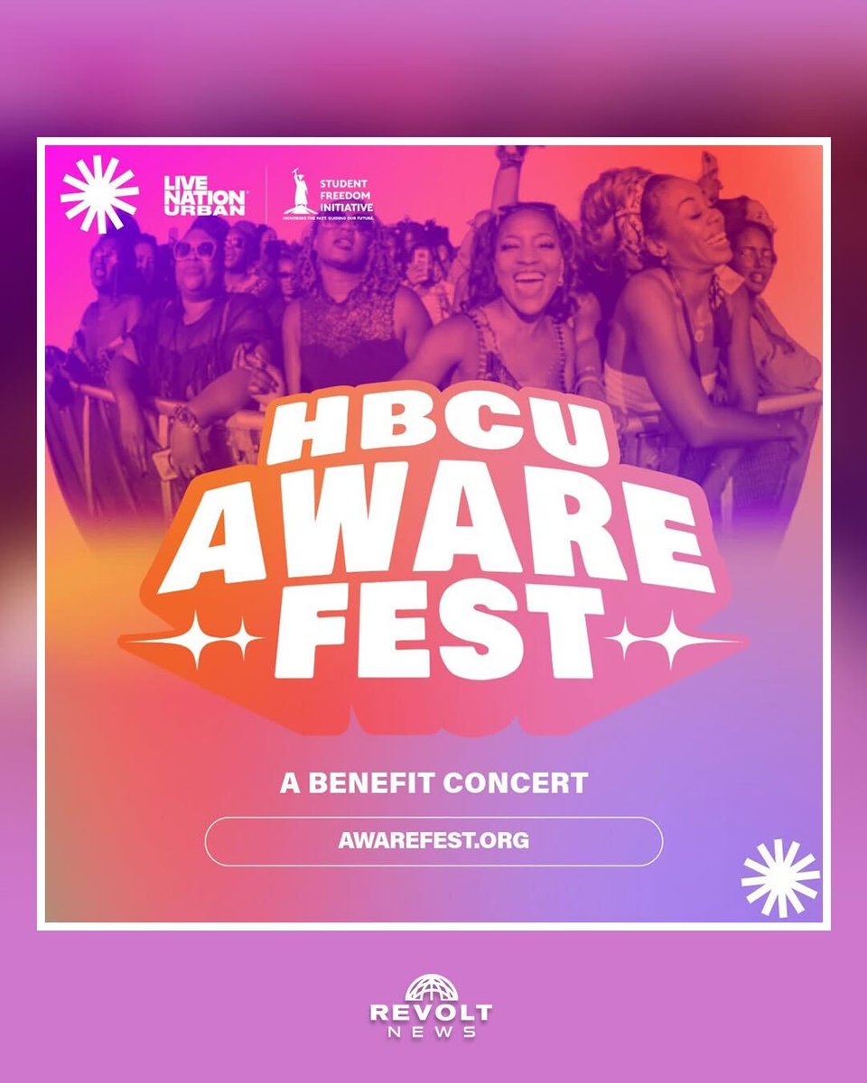 revoltblacknews's tweet photo. HBCU AWARE FEST hits Atlanta in Spring 2026. Live Nation Urban and Student Freedom Initiative unite music, culture, and education to tackle the student debt crisis and uplift HBCUs.
@awarefestival @livenationurban @StudentFreedom https://t.co/UoM2l5ZctZ