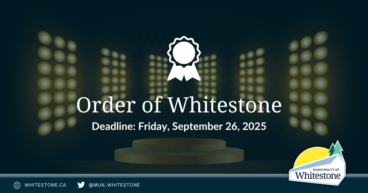 Mun_Whitestone's tweet photo. The Order of the Municipality of Whitestone will be awarded to a deserving individual who has enriched the lives of others in the community. Learn more and download the nomination form: https://t.co/1Voyuopa3b https://t.co/XPyAhc9BOC