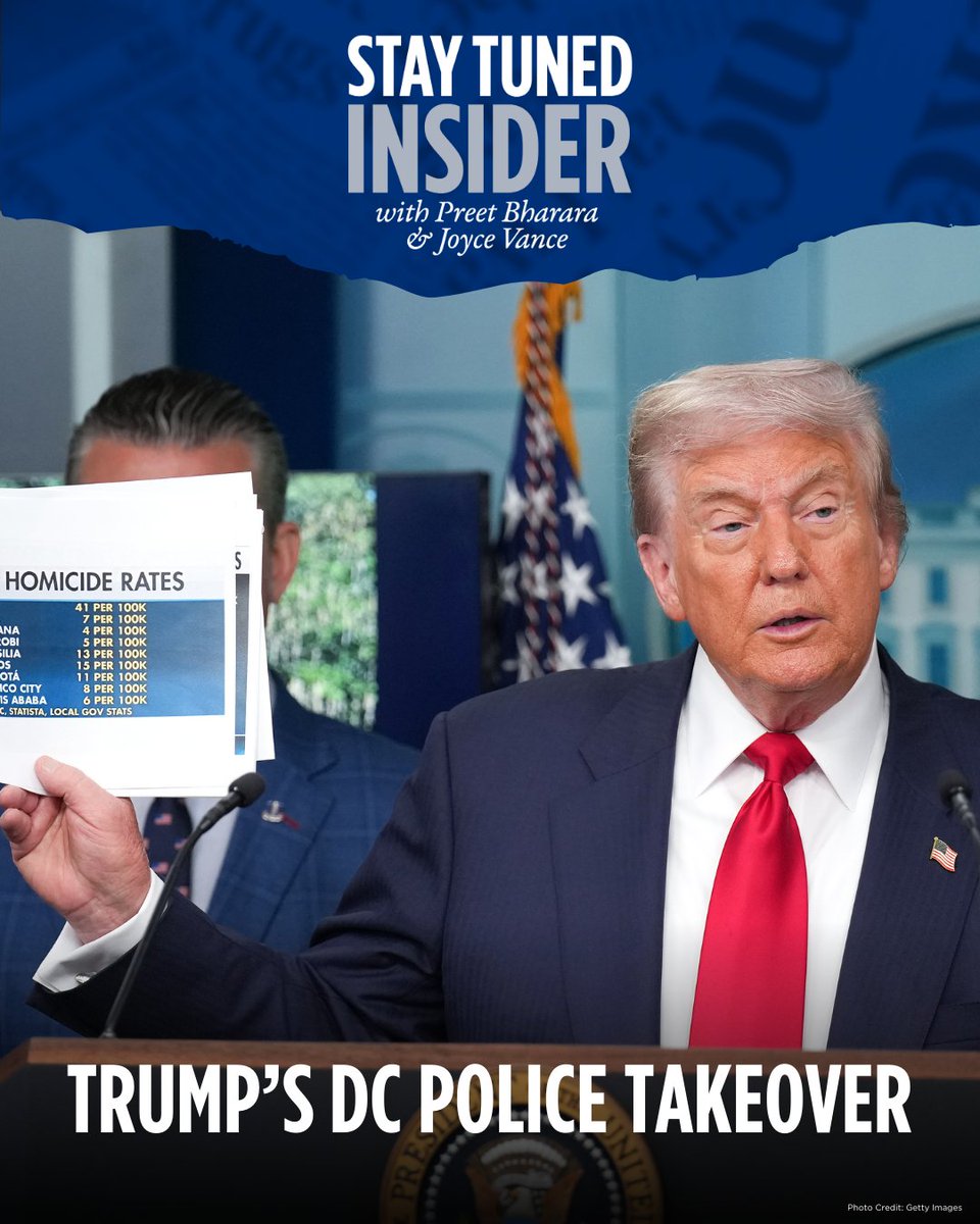 “You can’t save a democracy by destroying a democracy.” - <a href="/JoyceWhiteVance/">Joyce Alene</a>.
Listen to a new episode of the <a href="/cafedotcom/">CAFE</a> Insider podcast with <a href="/PreetBharara/">Preet Bharara</a> &amp; Joyce discussing Trump’s takeover of the DC police: cafe.visitlink.me/UrkAq7