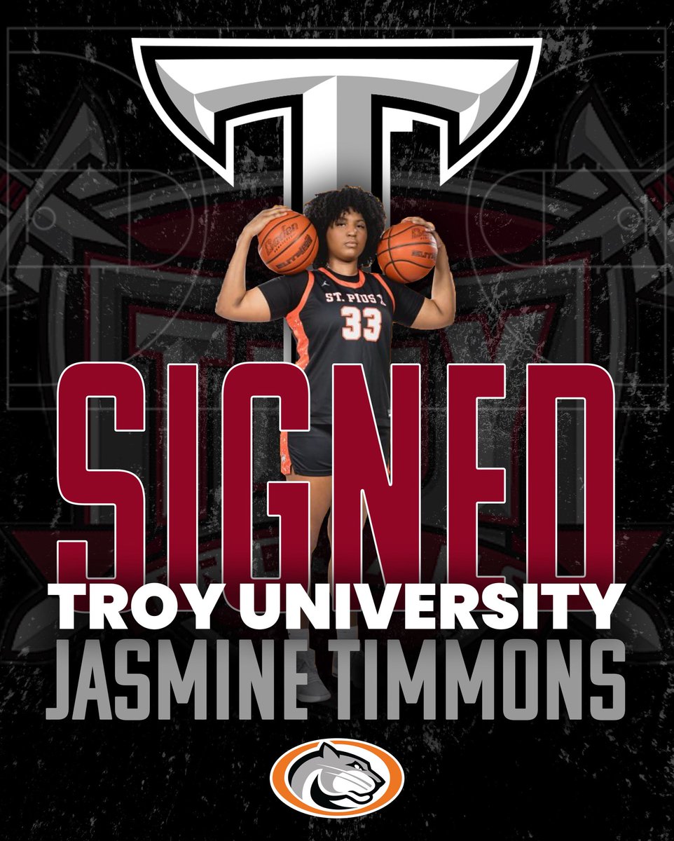St. Pius X Women’s Basketball (@spx_gbb) on Twitter photo SIGNED. SEALED. DONE! 💥 Former player <a href="/RealJTimmons/">Jasmine Timmons</a> is now headed to Division I <a href="/TroyTrojansWBB/">Troy Women’s Basketball</a> in the Sun Belt Conference! 🌟 We’re proud of you and cheering from afar. Go Lady Trojans! ❤️🏀 #D1Bound #GoTrojans #NextChapter” SIGNED. SEALED. DONE! 💥 Former player <a href="/RealJTimmons/">Jasmine Timmons</a> is now headed to Division I <a href="/TroyTrojansWBB/">Troy Women’s Basketball</a> in the Sun Belt Conference! 🌟 We’re proud of you and cheering from afar. Go Lady Trojans! ❤️🏀 #D1Bound #GoTrojans #NextChapter”
