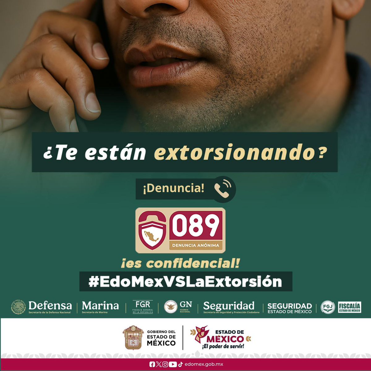CecytemEcatepc's tweet photo. @ss_edomex
@fiscaliaedomex
El @gobmexico, @edomex y gobiernos municipales, suman esfuerzos para combatir el delito de extorsión. Denuncia al 📞089. #EdoMexVSLaExtorsión #ElPoderDeServir https://t.co/KOe5nnPSOI