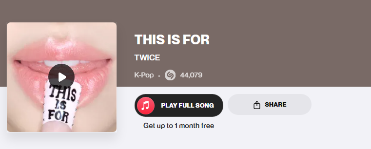 ONCESTREAMTWICE's tweet photo. PUSH, ONCES! We need 921 more Shazams!
๐ https://t.co/rPqCFimAKb
THIS IS FOR TWICE
#ThisIsForIsBack
#ThisIsForRe_Comeback https://t.co/KQpjJyzgyx