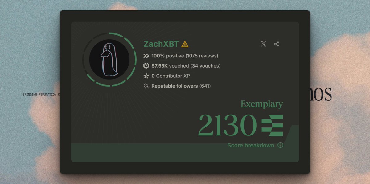 ethos_network's tweet photo. 👋 Massive change to Ethos scores → Non-users with "reputable followers" just got a HUGE credibility boost

This will significantly normalize Ethos data, making it even more reliable than before.
Some changes ↓
@zachxbt +310
@cobie  +240
@VitalikButerin +325
@AbstractChain +322 https://t.co/gxrj2ikPYg
