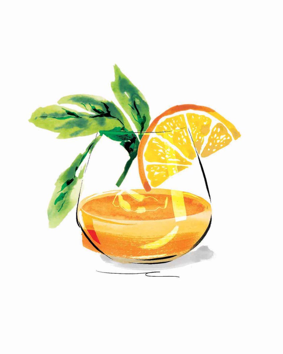 Sip slowly, savor fully. Beautifully elegant fluid illustration by Jennifer Costello. Cheers!