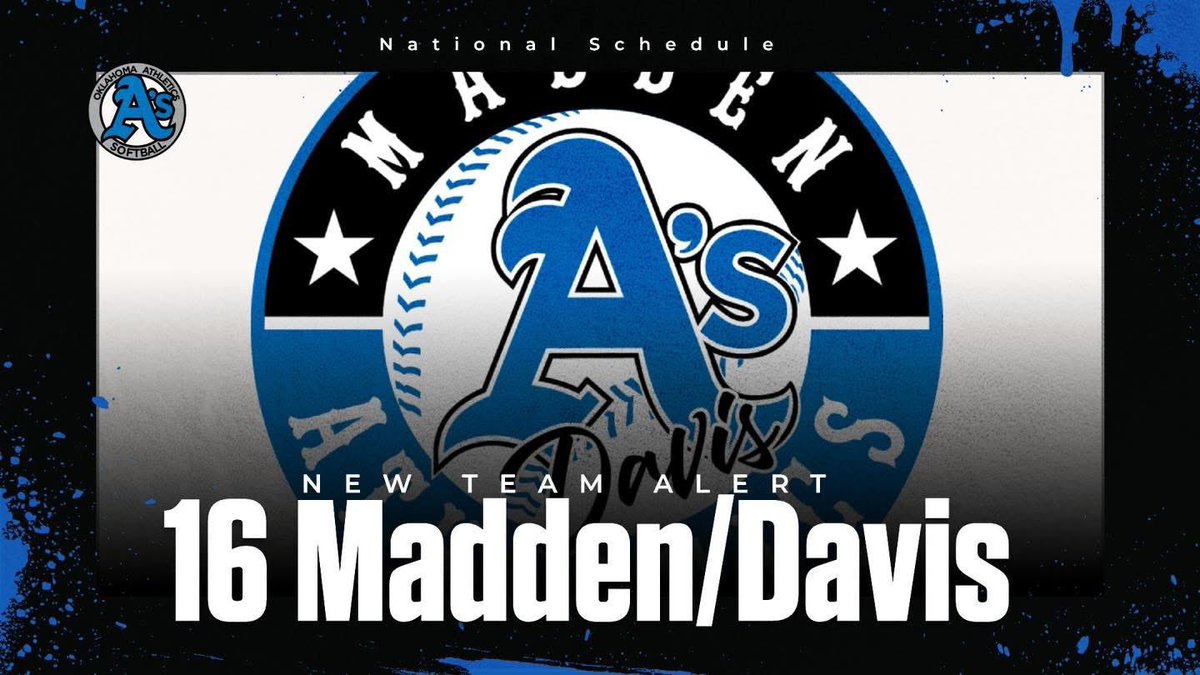 We are combining forces with <a href="/AsPremier2027/">OK Athletics National Madden/Davis (27/28)</a> to become Athletics 16u National Madden Davis. We are super excited for this new chapter!! 
<a href="/ExtraInningSB/">EXTRA INNING SOFTBALL</a> <a href="/SBRRetweets/">Softball Recruiting Reposts</a> <a href="/OKAthleticsAcad/">Oklahoma Athletics Softball</a> <a href="/OKAthletics2728/">OK Athletics 27/28 Premier - Osuna</a> <a href="/DirectRecruits/">Direct Recruits</a> <a href="/hunter_hays27/">Hunter Hays</a> <a href="/CoachJonHunter/">Jon Hunter</a> <a href="/CoachPinkerton/">Jamie Pinkerton</a> <a href="/coachkoons/">Jo Koons</a>