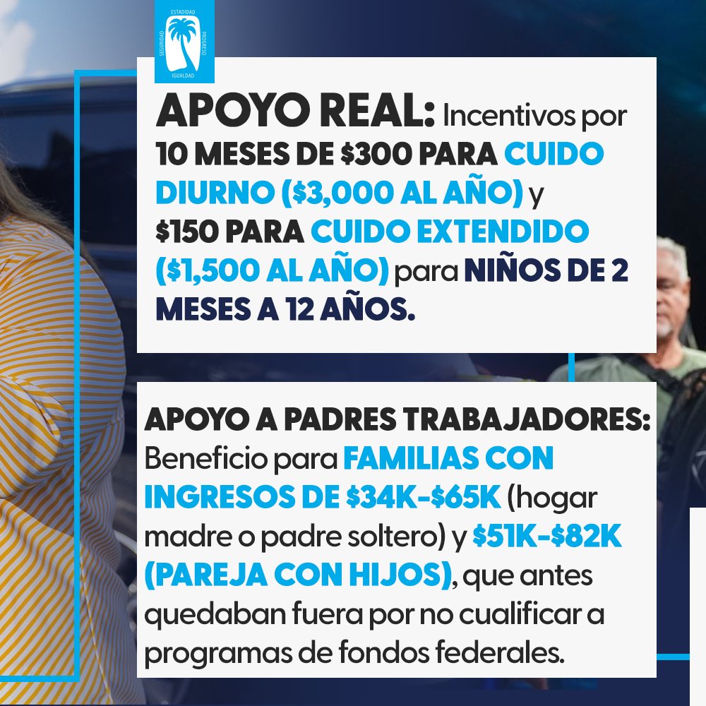✅ ¡Cumpliendo con nuestra gente!

Gracias al compromiso de nuestra gobernadora, Jenniffer González Colón con la clase trabajadora, miles de familias podrán beneficiarse del nuevo incentivo para el cuido de niños. 

Solicita en línea en: acuden.pr.gov

¡Dicho y hecho!