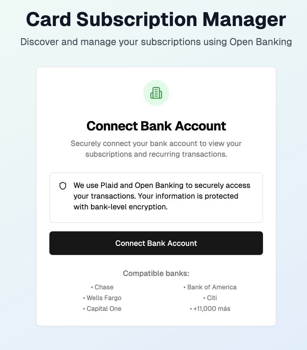 Ever wanted to know your card’s subscriptions and recurring charges? I did — so I built this because I didn’t know where else to find something like it haha. Give it a try!
 card-sub-manager.vercel.app
