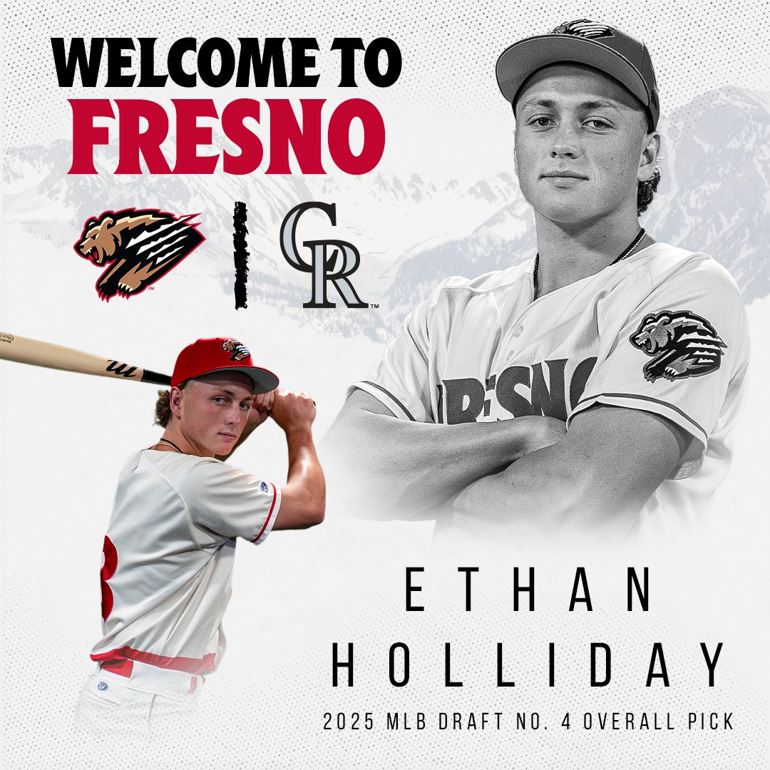 HE'S HERE!

✅ 4th overall pick in the 2025 draft
⚾️ #17 on MLB.com's Top 100 Prospect List
🔥 #1 on the Rockies' Top 30 Prospect List
🎉 Making his professional debut in Fresno TONIGHT

#ItHappensHere