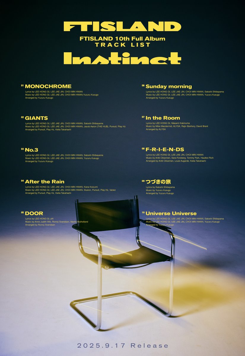 FTISLAND 10th Full Album『Instinct』 2025.9.17 Release