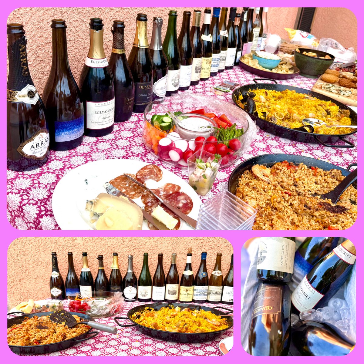 WSET Diploma Alumni tasting at Monica Marin sensei’s house, complete with two types of Paella! Nice seeing my colleagues and tasting fine sparkling and still white and rose🍾🥘🧀🥗🍣🦪

#sundayfunday #wsetdiploma #sparklingwine #champagne #rosewine #WhiteWine #summervibes