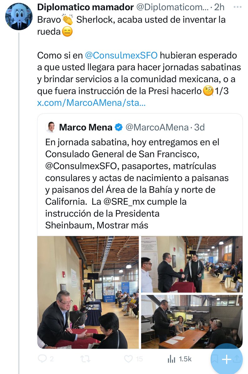 El clan del  <a href="/Diplomaticomam1/">Diplomatico mamador</a>, que obvio no son todos los del #OrgulloSEM. Se toman muy personal que se sigan las instrucciones de la Presidenta <a href="/Claudiashein/">Claudia Sheinbaum Pardo</a>. Nadie comenta en el post que no se llevaran antes a cabo las jornadas.  Ya están desesperados los del clan #Mamador.