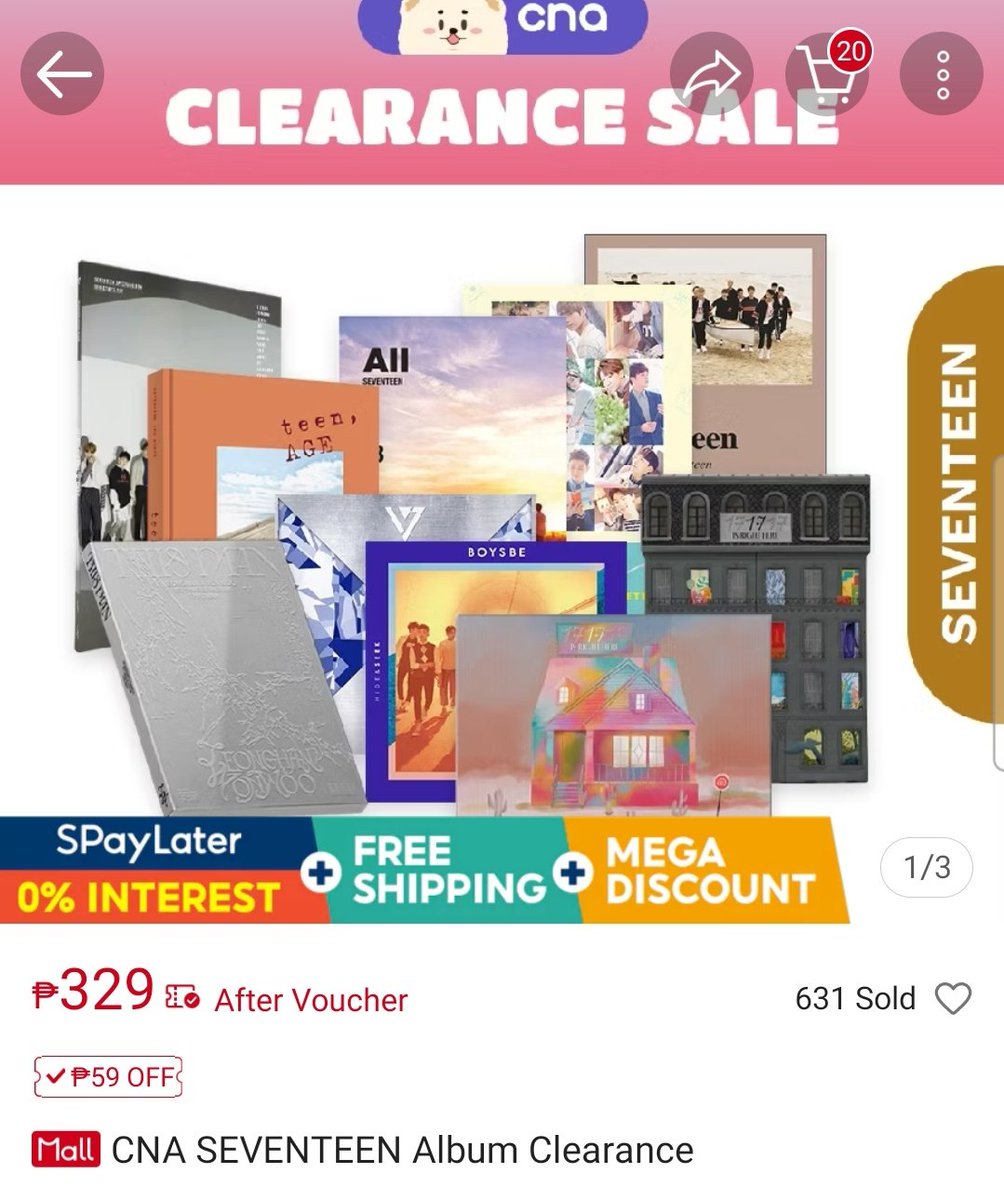 svt clearance sale albums as low as ₱329 s.shopee.ph/qZGjrbJK9
