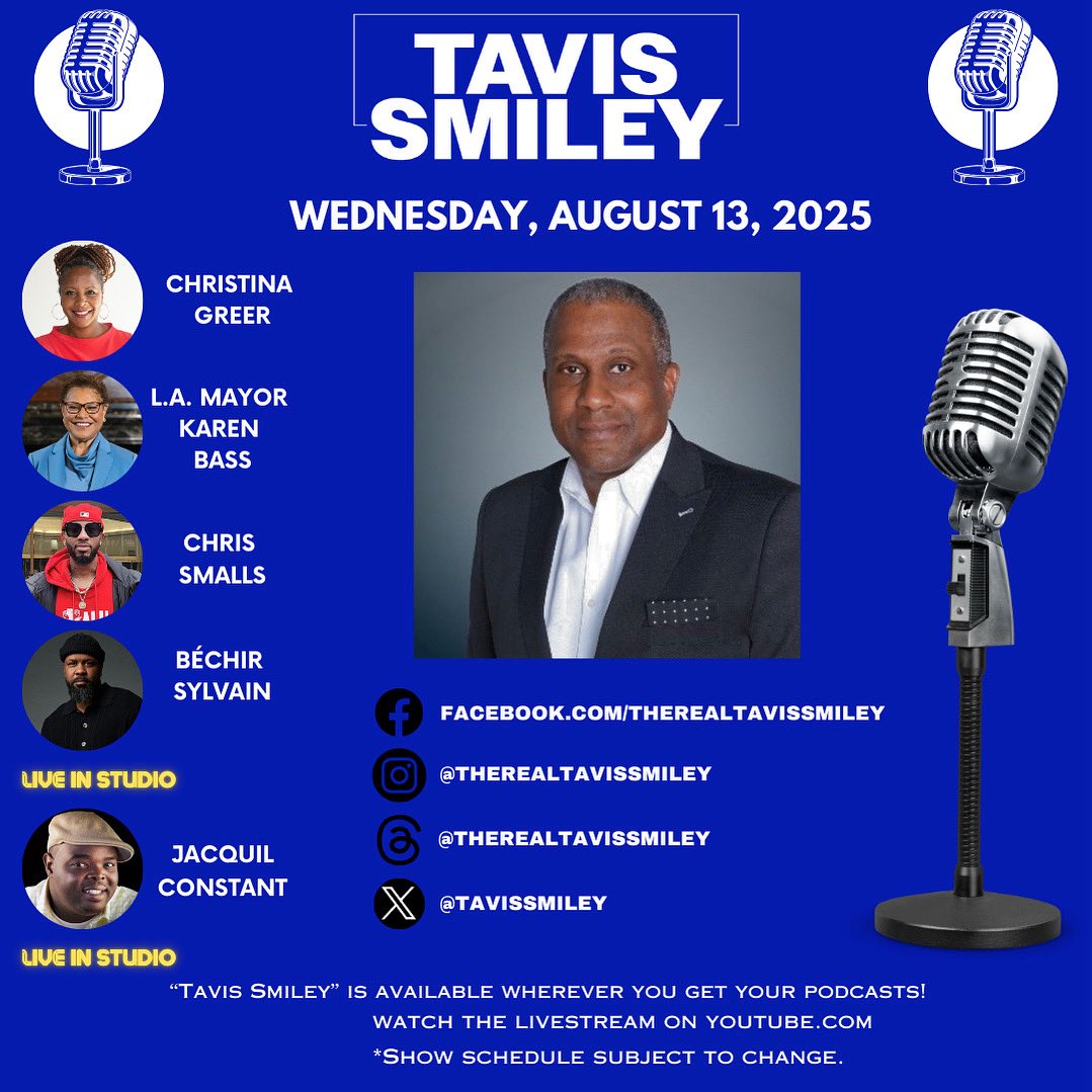 tavissmiley's tweet image. #kbla1580 #unapologeticallyprogressive #tavissmiley #tavissmileyshow #christinagreer #karenbass #chrissmalls #bechirsylvain #jacquilconstant #haitiinternationalfilmfestival #nationalguard #murielbowser @Dr_CMGreer @Shut_downAmazon