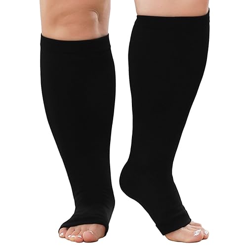I just received PUTUO Plus Size Compression Socks: Wide Calf Graduated Compression Stockings Men Women Open Toe Extra Large Compression Sock for Support Flight Travel Pregnancy Nurses 20-30 mmH from RIK via Throne. Thank you! throne.com/thehawkeward #Wishlist #Throne
