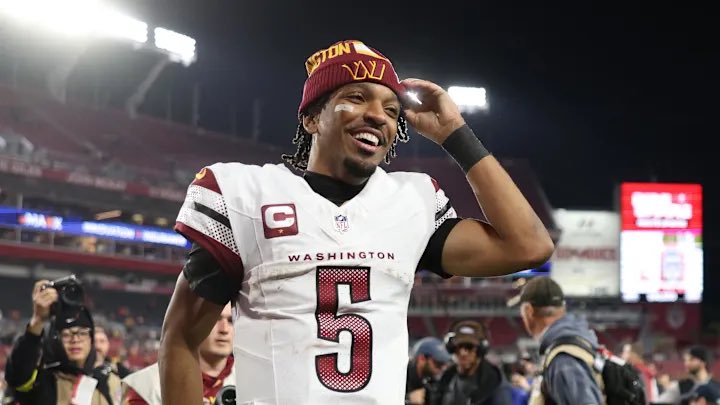 My (totally unbiased) 2025-2026 NFL season award predictions:

MVP: Jayden Daniels
OPOY: Terry McLaurin
DPOY: Frankie Luvu
OROY: Bill Merritt
DROY: Trey Amos
CPOY: Marshon Lattimore 
COY: Dan Quinn