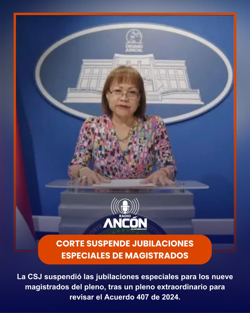 La secretaria general de la CSJ, Yanixa Yuen, anunció que los magistrados decidieron suspender las polémicas jubilaciones especiales para magistrados, tras el rechazo al Acuerdo 407 publicado el viernes.

#CSJ #JubilacionesEspeciales #Magistrados #Justicia #Panamá
