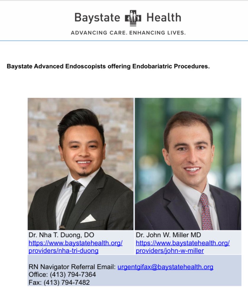 ESG, tOREs, and sleeve revisions in Western MA! <a href="/nha_duongDO/">Nha T. Duong</a> <a href="/JohnMil10501740/">John Miller</a>