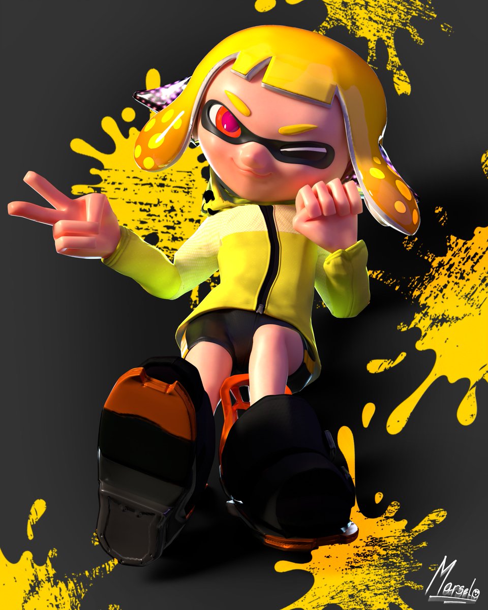 SarahMarselo's tweet photo. lighting practice ft. 4! #blender3d #splatoonart #splatoon https://t.co/YWMmHGIgmY