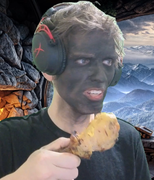 Alex B enjoying some fried chicken

#fishtanklive