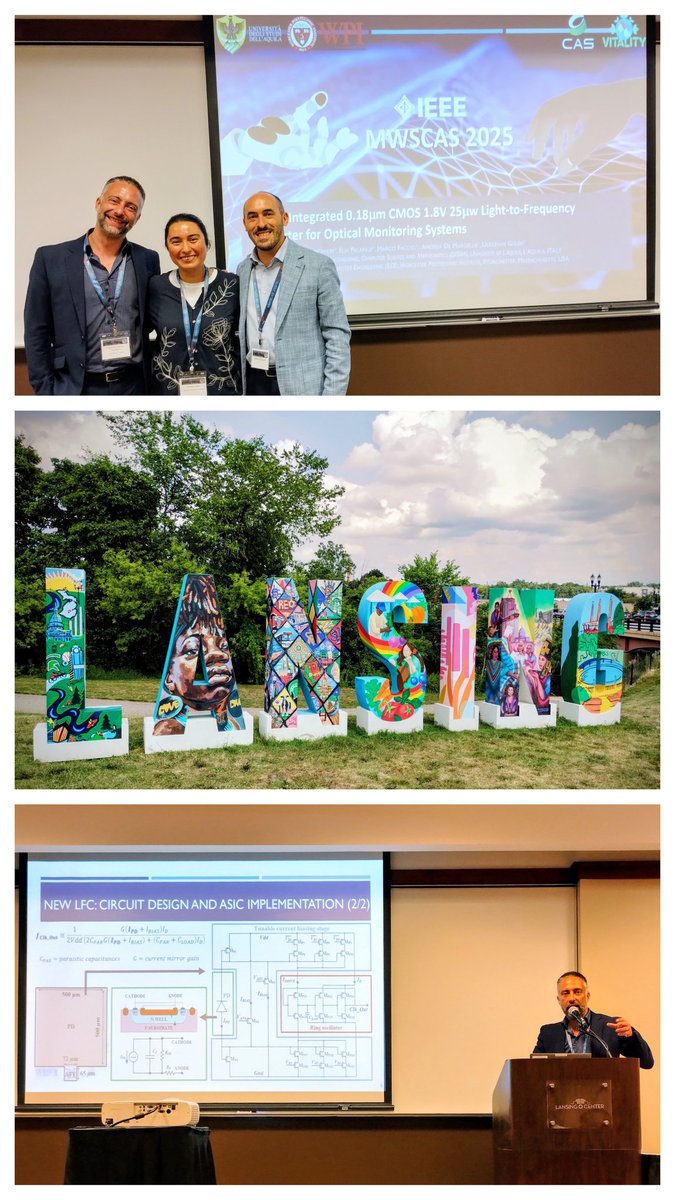 AndreaMarcellis's tweet photo. Once again from IEEE MWSCAS 2025 in Lansing, Michigan, USA! 
Today, presenting the collaborative work (University of L'Aquila, ITALY - Worcester Polytechnic Institute, USA):
"A Fully Integrated 0.18 µm CMOS 1.8 V 25 µW Light-To-Frequency Converter for Optical Monitoring Systems". https://t.co/M3T1XWPiaU