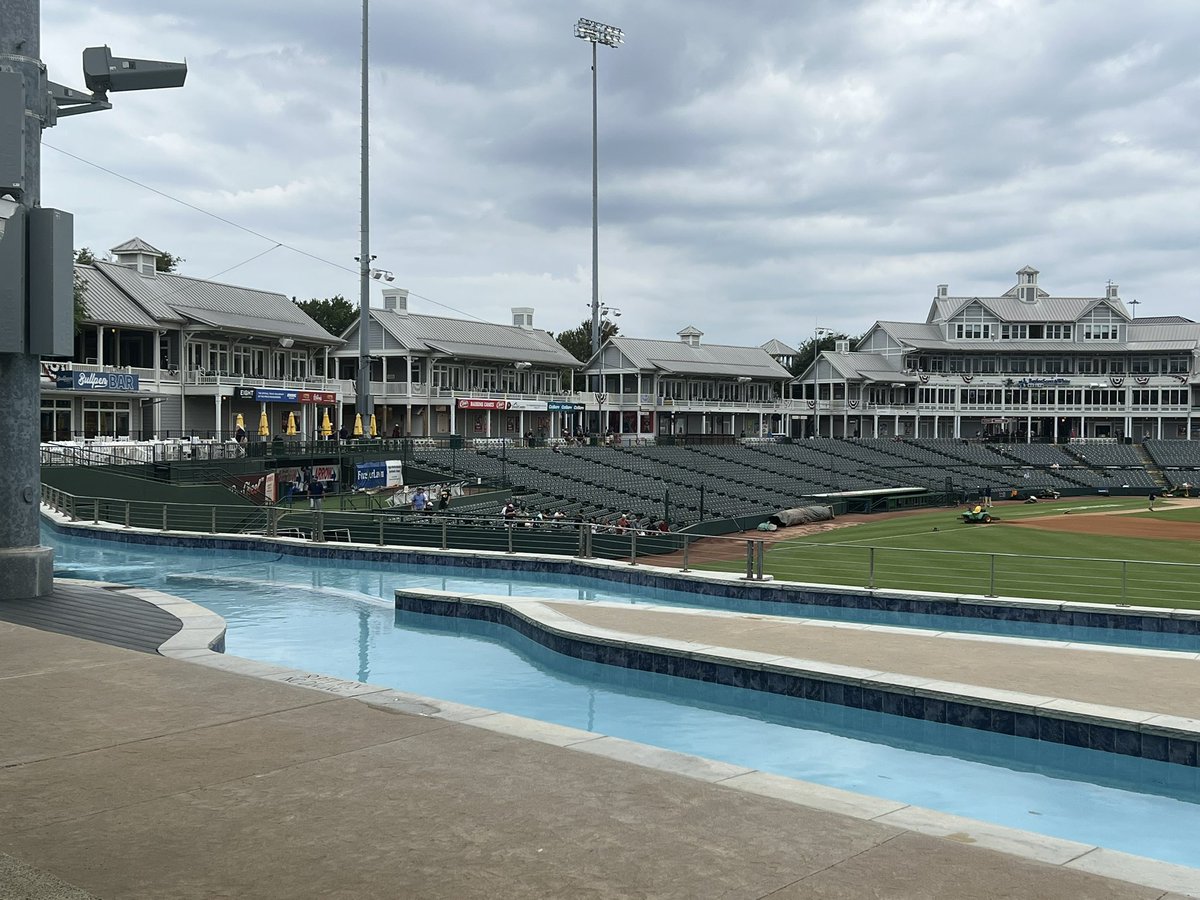 4017Crimson's tweet photo. Another solid stadium.  First one with a lazy river! @RidersBaseball #2025baseballtour https://t.co/dSp5rvoDLO