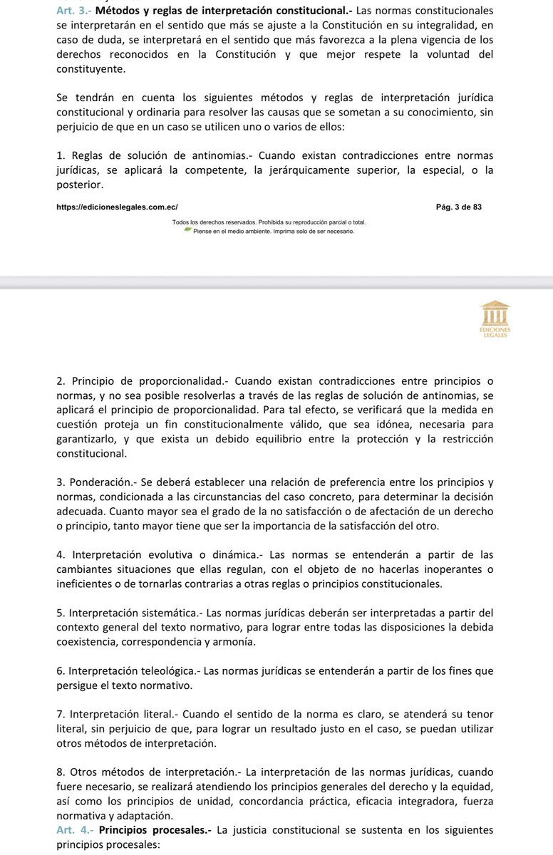 fabianpozo's tweet image. La mayor parte de criticas a la Corte son por fallos con interpretaciones creativas. Solución? reformar este artículo, al que siempre le faltó algo de civilista: ‘Cuando el sentido de la norma es claro, no se desatenderá su tenor literal a pretexto de consultar su espíritu’