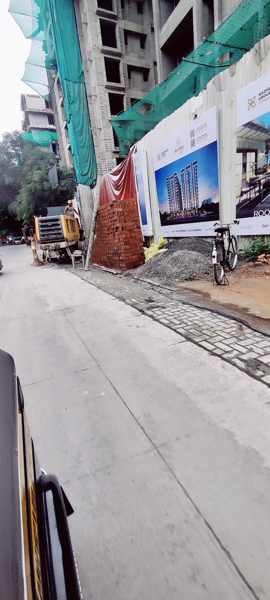 jayantd98300514's tweet photo. @ShefVaidya Constructions in Shivteerth Nagar Paud Road are blatantly using footpath for various construction activities, this forces pedestrians to walk on a vehicle carriage width, prone to accidents. Attached photos are from either side of Ganesh temple in Shivteerth Nagar Paud Road https://t.co/XQ7x0dym3N
