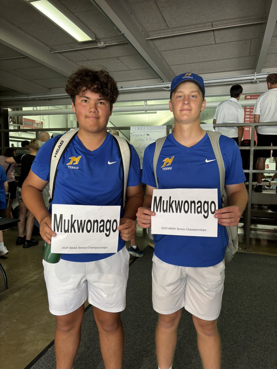 Pictures with the new additions to the WIAA State Record Boards.  

Singles: 
Andrew Davies &amp; Annie Wierzbicki 

Doubles:  
Isaac Basar &amp; Nate Christensen 
Brenna Borkowski &amp; Ellen Windau
Ben Ciganek &amp; Tommy Nettesheim 

All 8 players were seniors. 
We wish you ALL the Best!!!