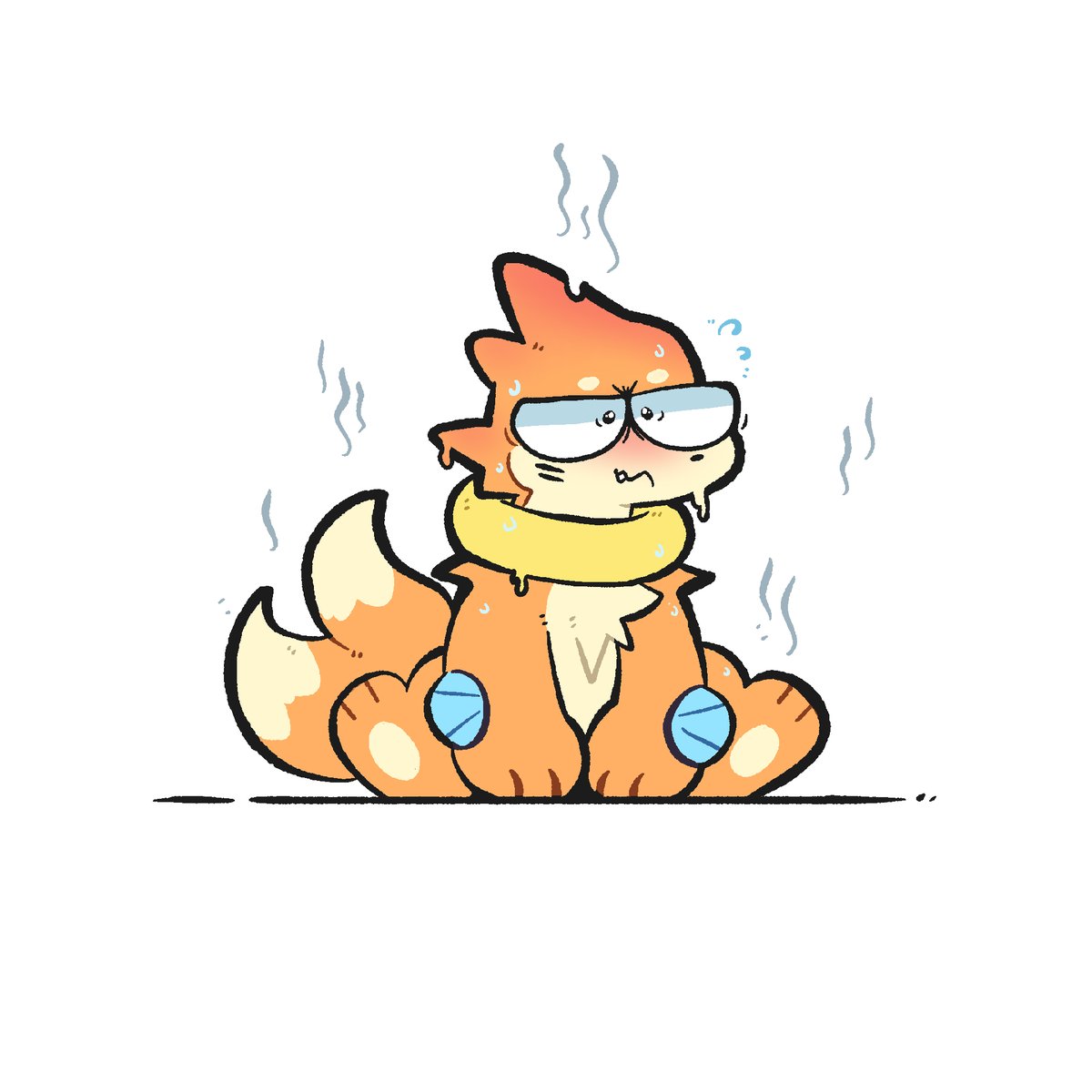Buizel is getting dehydrated... 🧡🔥💦