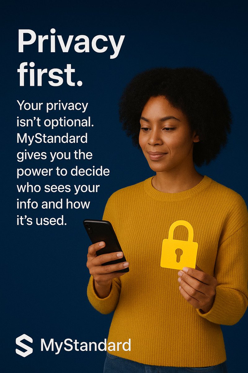 Privacy First
Your privacy isn’t optional. 🔒
MyStandard gives you the power to decide who sees your info and how it’s used.
Your data, your decision—always.

#MyStandardCommunity #PostAthon <a href="/MyStandardDotIO/">MyStandard.io 💫</a> #TwitterCompetition