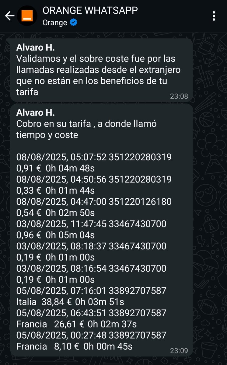 drolivotv's tweet photo. Visite estos países, Orange me envía esos SMS y me está cobrando mas de 30 euros por llamadas. Lean e interpreten a ver si estoy yo mal? @orange_es mas de 70 euros por menos de 12 minutos de llamadas a paises donde "vale tu mismo plan de voz y datos"... a que jugáis??? https://t.co/iP4YlOYAFb