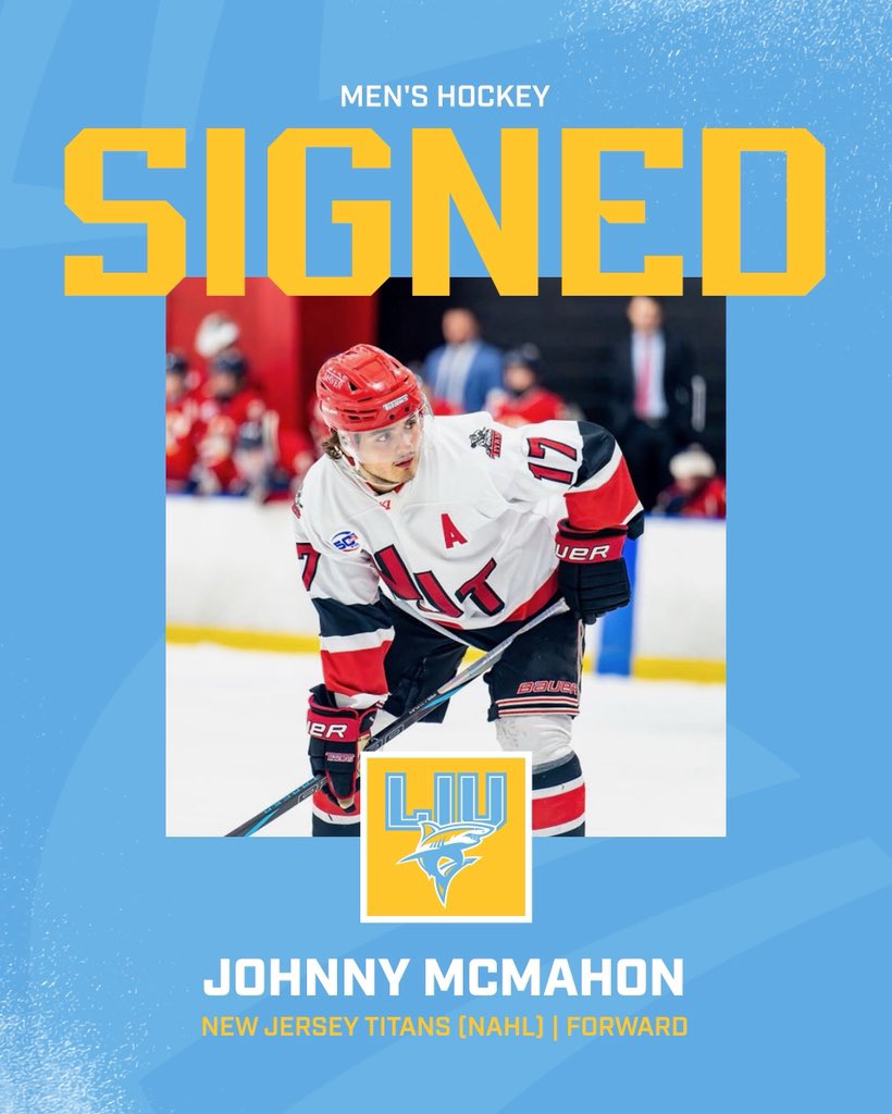 Introducing Johnny McMahon! Johnny is joining Long Island as an incoming freshman and will wear #11 as a shark.🦈