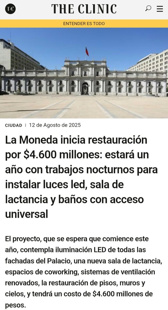 El_Exorcista_'s tweet photo. El Frente Amplio y el Partido Comunista robaran hasta el último minuto de gobierno.
$4.600 MM costará la remodelacion de La Moneda.
Apuesto que la calefacción y el aire acondicionado lo hará el papa de Camila Vallejo https://t.co/hlt1PWCWkC