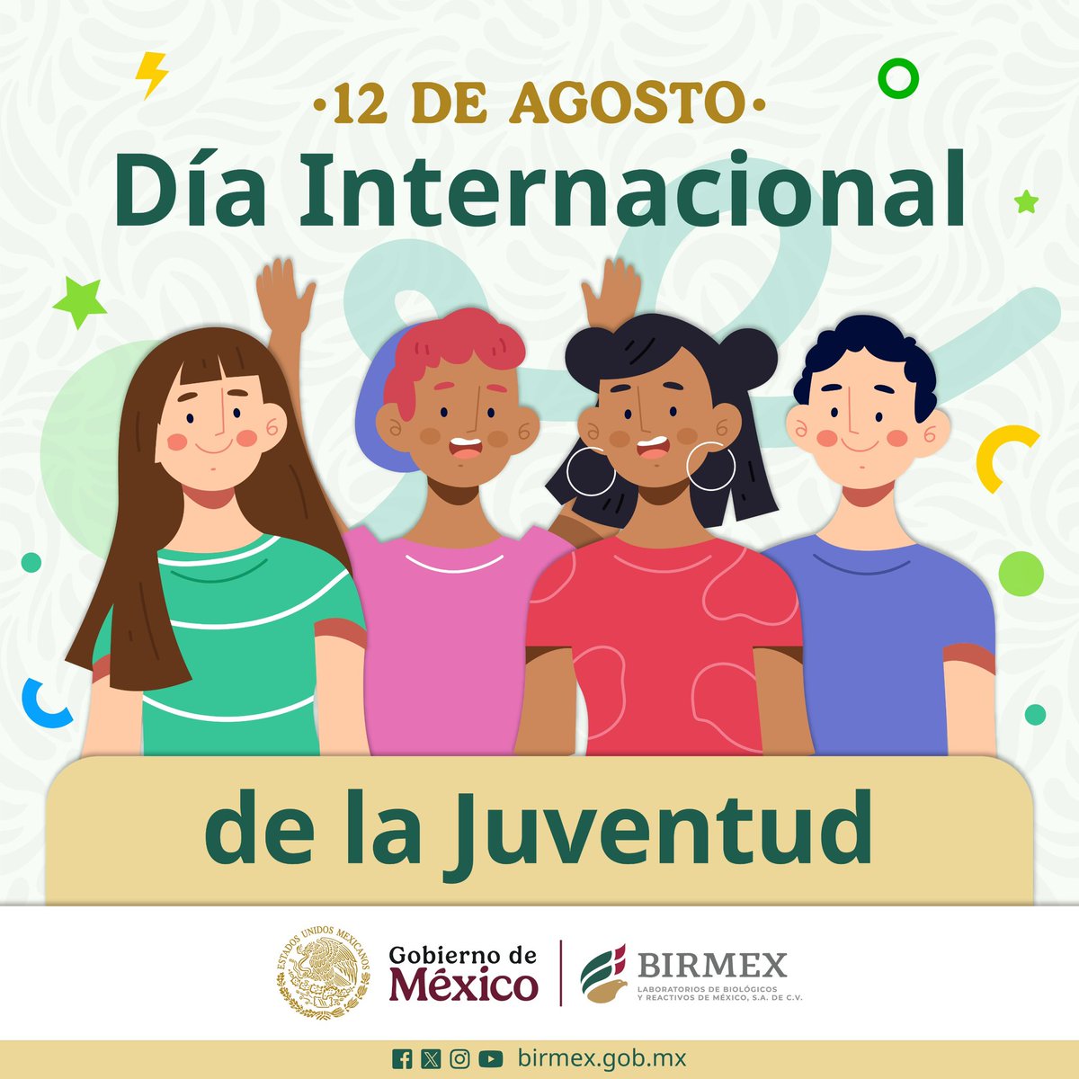 #DíaInternacionalDeLaJuventud

Reconocemos que las y los jóvenes mexicanos son parte fundamental de la transformación de nuestro país.

Los invito a cuidar su salud física y mental, a través de la actividad física, una buena alimentación y planificación familiar.