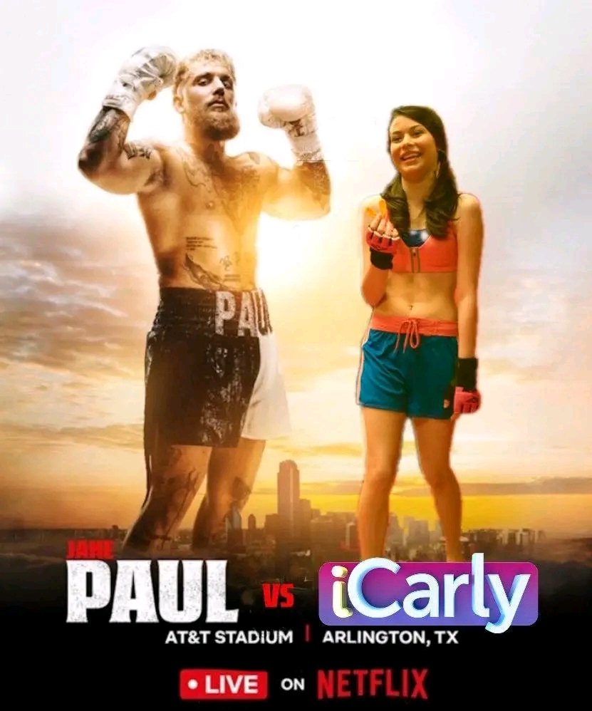 .<a href="/jakepaul/">Jake Paul</a> is so brave but my money is on <a href="/iCarly/">iCarly</a>.