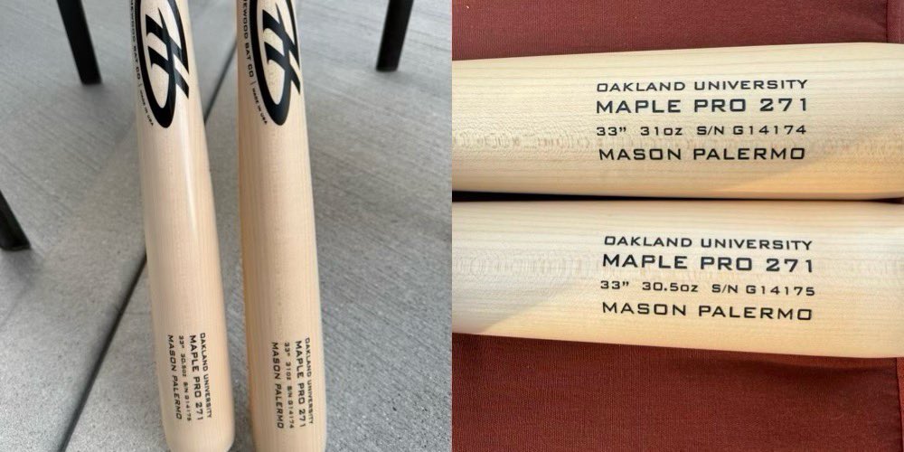 Thank you <a href="/HomewoodBat/">HOMEWOOD BAT</a> for the bats and the <a href="/OaklandBSB/">Oakland Golden Grizzlies Baseball</a> engraving, much appreciated!!