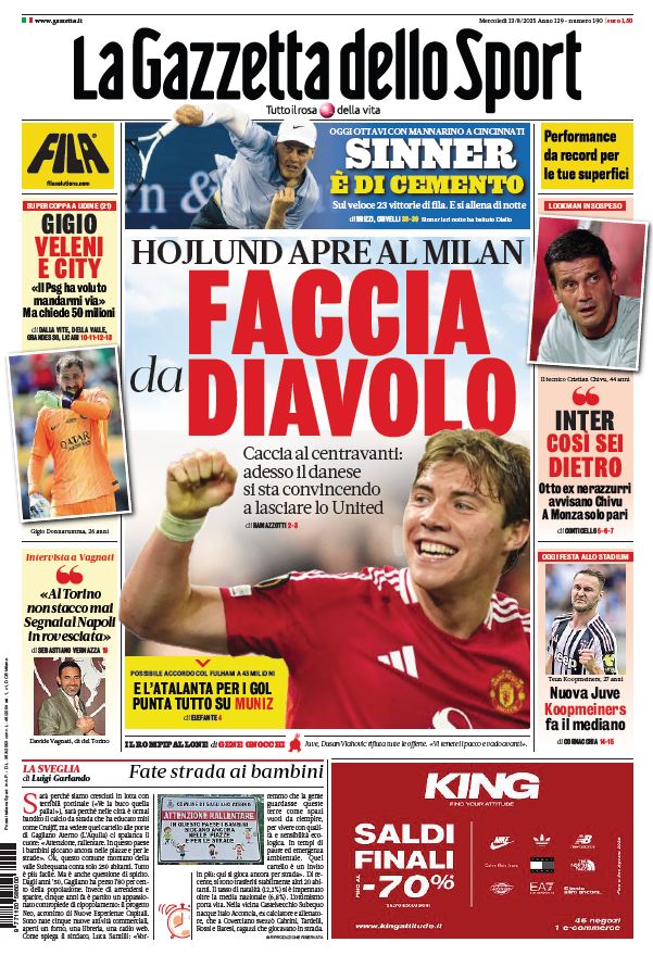 CARTOLINA LA GAZZETTA dello Sport Deborah e Manuela italiane vincono