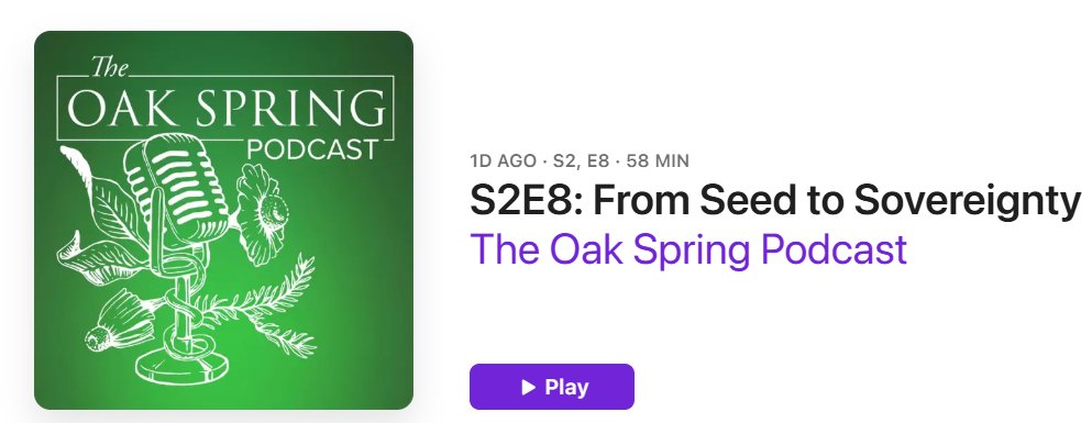 The Plant Initiative (@plant_init) on Twitter photo From Seed to Sovereignty is a new episode of the <a href="/oak_spring/">Oak Spring Garden Foundation</a> podcast exploring the "deep connections between land, seed, and self-determination through conversations with two inspiring women," Ira Wallace & Melissa DeSa. podcasts.apple.com/us/podcast/s2e… From Seed to Sovereignty is a new episode of the <a href="/oak_spring/">Oak Spring Garden Foundation</a> podcast exploring the "deep connections between land, seed, and self-determination through conversations with two inspiring women," Ira Wallace & Melissa DeSa. podcasts.apple.com/us/podcast/s2e…