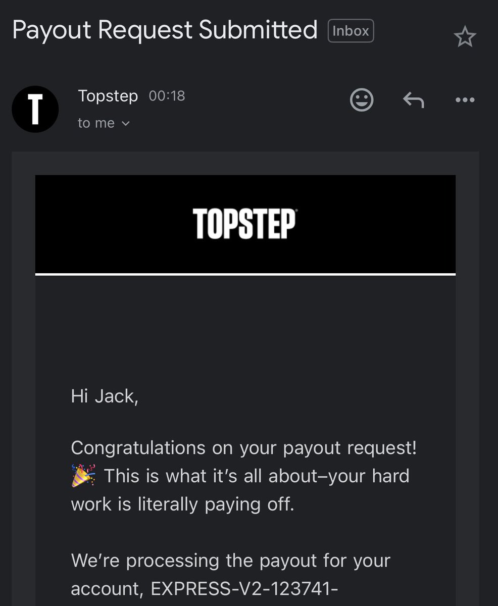 As much as I hate Asia session nothing feels better then the trade winning. 

Submitted - <a href="/Topstep/">Topstep</a>