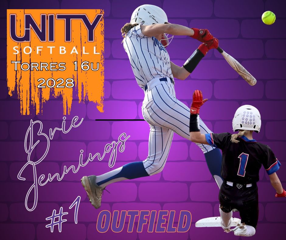 NJ Unity 14U Torres/D’Amico (@unity14utorres) on Twitter photo Welcoming one of our newest additions to our roster. <a href="/BrienneJen86403/">Brie Jennings 2028</a> is an electrifying player with above average speed. We cannot wait to hit the field with you. <a href="/UnityNewJersey/">New Jersey Unity</a> <a href="/UnityCoachJosh/">Josh Johnson</a> <a href="/LineDsoftball/">Line Drive Media</a> <a href="/ExtraInningSB/">EXTRA INNING SOFTBALL</a> <a href="/thealliancefp/">The Alliance Fastpitch</a> <a href="/NEFLfastpitch/">Northeast Fastpitch League | NEFL</a> Welcoming one of our newest additions to our roster. <a href="/BrienneJen86403/">Brie Jennings 2028</a> is an electrifying player with above average speed. We cannot wait to hit the field with you. <a href="/UnityNewJersey/">New Jersey Unity</a> <a href="/UnityCoachJosh/">Josh Johnson</a> <a href="/LineDsoftball/">Line Drive Media</a> <a href="/ExtraInningSB/">EXTRA INNING SOFTBALL</a> <a href="/thealliancefp/">The Alliance Fastpitch</a> <a href="/NEFLfastpitch/">Northeast Fastpitch League | NEFL</a>