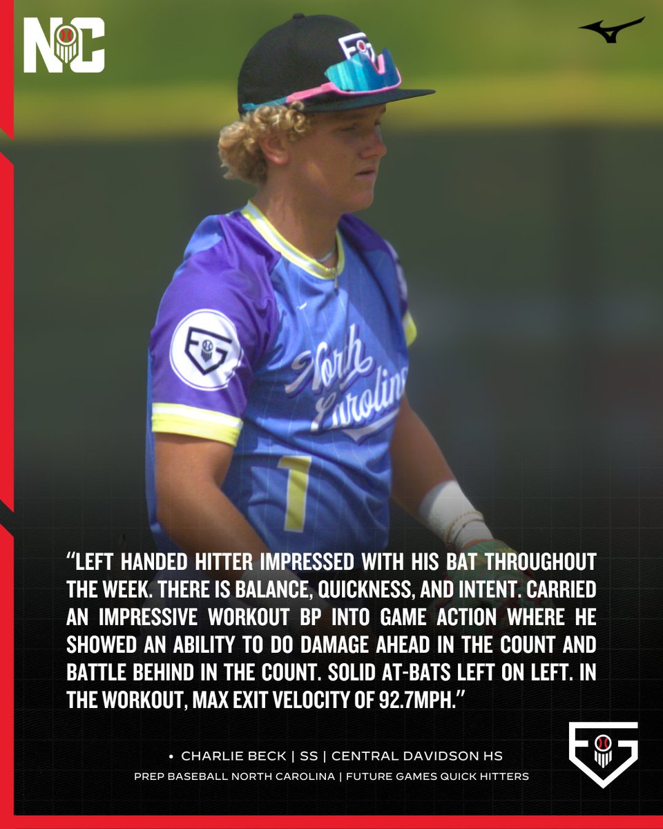 🥊QUICK HITTERS🥊
Charlie Beck | 2027 | SS | Central Davidson HS

Profile: loom.ly/IbNx9b8
Quick Hitters Story: loom.ly/yYZDGeU
#PBFG25 | #TeamNC |@Charlie_Beck1