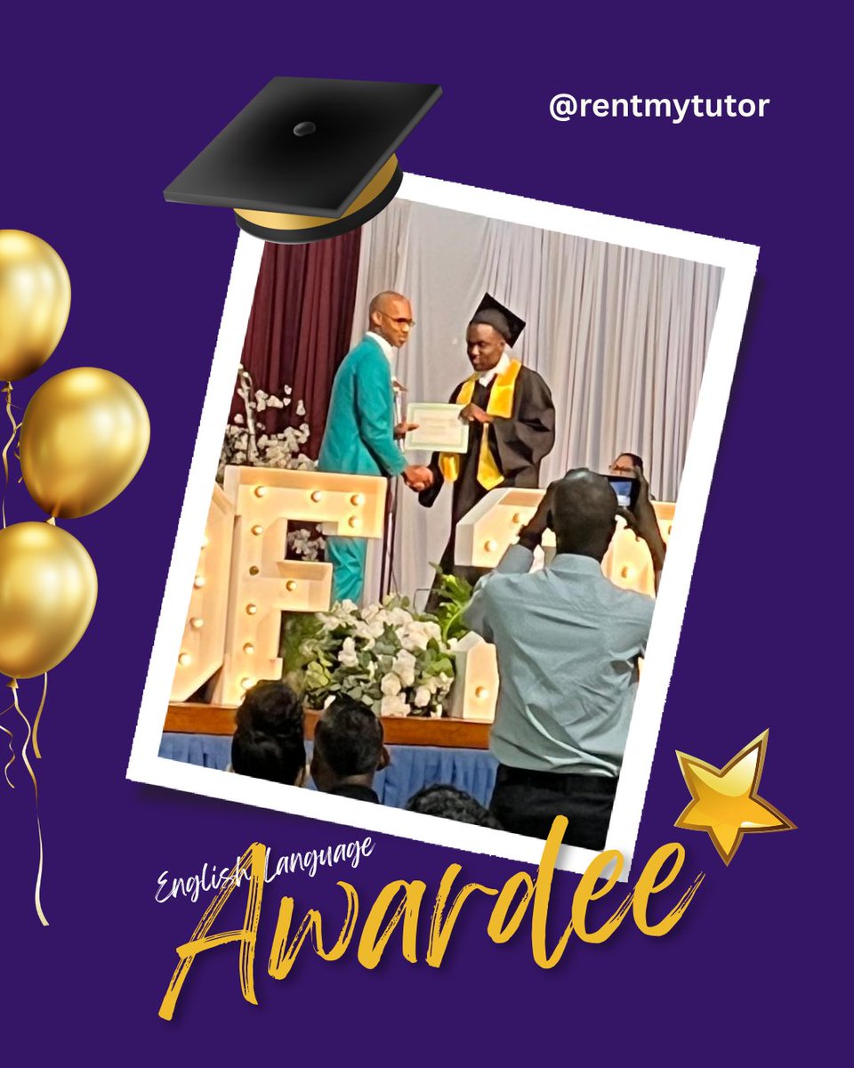 🏆 Huge congratulations to our student on receiving the English Language Award at his high school graduation! 

At Rent My Tutor, we don’t just teach — we create award-winning scholars. 🎓📚 

#ProudTutorMoment #AwardWinningStudents #RentMyTutor