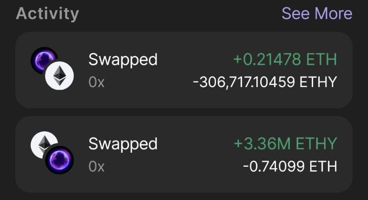 I am up $12,000 on $ETHY at the moment.

Thanks to <a href="/Studious_Crypto/">Studious</a> and <a href="/TheCryptoKazi/">Kazi</a> who gave me the signal.

I trusted my gut feeling and now Crypto Pach has been born!