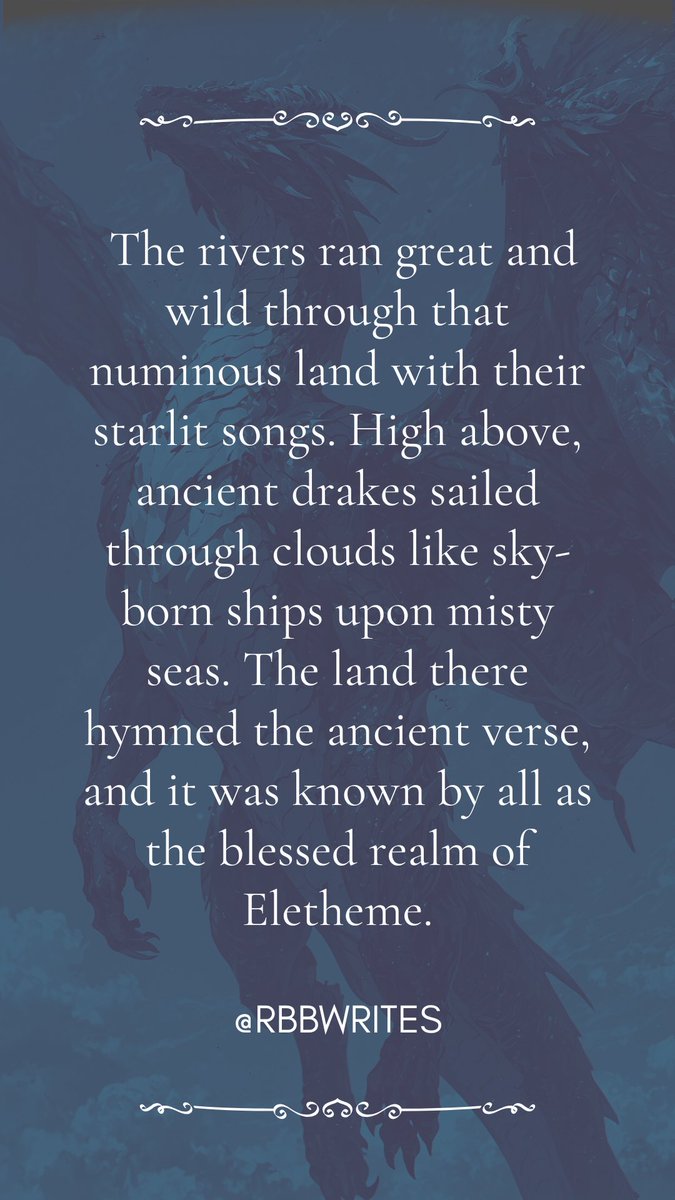 rbbwrites's tweet image. What if fantasy literature was majestic once more?

Worlds of towering trees, ancient beasts, and quests worth bleeding for — where the beauty of old sagas lives again.

#authorsoftiktok #booktok #booktoker #highfantasy #fantasyreaders #booktokfyp #writerinthedark