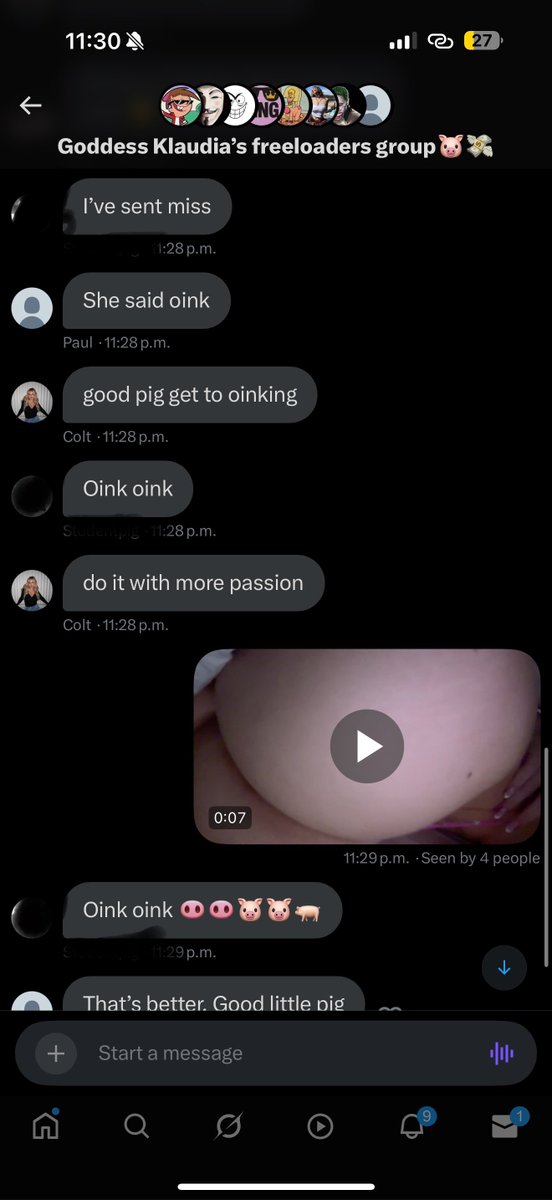 MissKlaudiax's tweet photo. 19 year old sub serving 13 alphas for them to receive vids of my fat ass 🥵so hot https://t.co/JsaL8PMM58