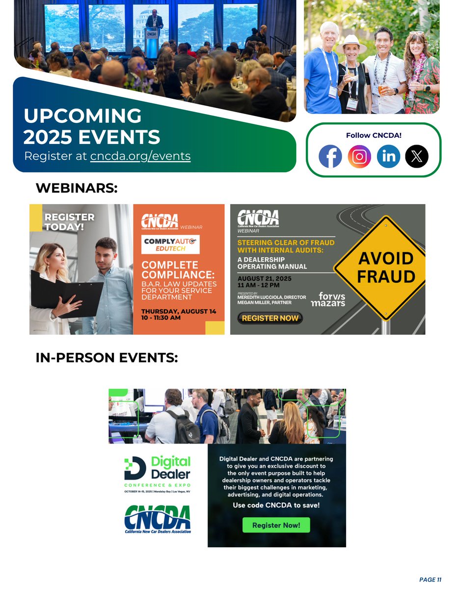 California New Car Dealers Association (@cncda) on Twitter photo DEALERS: In case you missed it, the August Bulletin is LIVE. Check your inbox for the latest on upcoming events, compliance updates, and legislative news exclusively for members! 
#CNCDA #monthlynewsletter DEALERS: In case you missed it, the August Bulletin is LIVE. Check your inbox for the latest on upcoming events, compliance updates, and legislative news exclusively for members! 
#CNCDA #monthlynewsletter