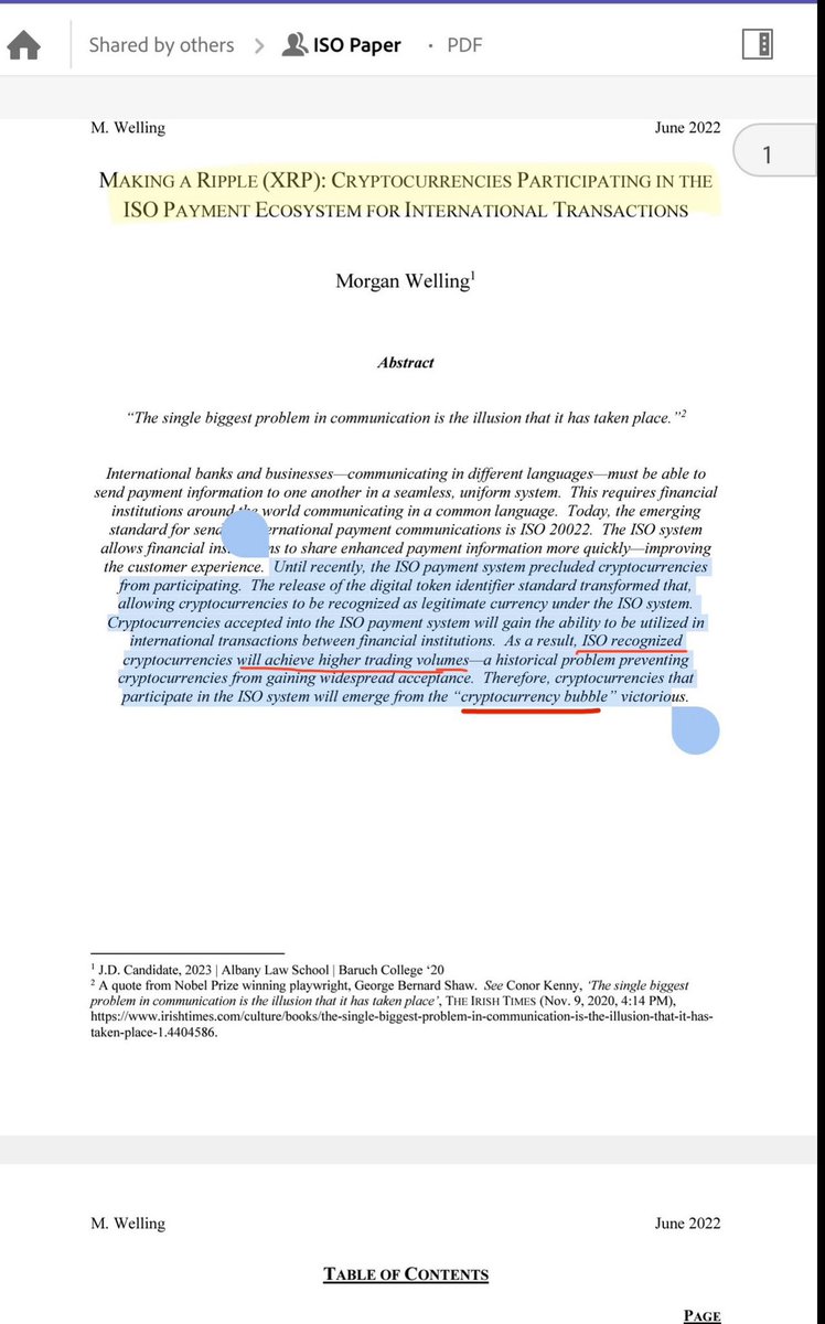 “Until recently, the ISO PAYMENT SYSTEM PRECLUDED CRYPTOCURRENCIES from participating.🙇‍♂️

The release of the DIGITAL TOKEN IDENTIFIER STANDARD changed that.🔑

It allows cryptocurrencies to be RECOGNIZED AS LEGITIMATE CURRENCY under the ISO system.💯

CRYPTOCURRENCIES ACCEPTED