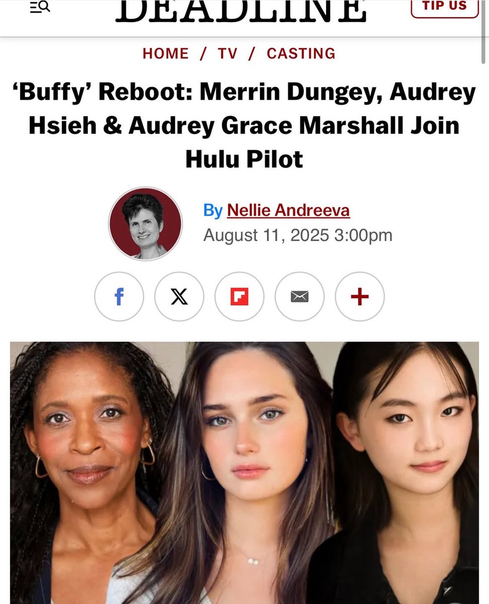 ALIASrewatch's tweet photo. #MerrinDungey is joining the #Buffyverse for the reboot!
#Alias #buffythevampireslayer #Buffy #SMG #tvseries #comingsoon #AliasRewatch https://t.co/f5USclfYZ9