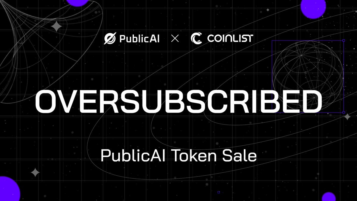 Dimabolta's tweet photo. The $PUBLIC Token Sale on 
@CoinList
 is closed and the Human Layer of AI just made history with $2M raised.

Are you ready for the TGE in August?

@PublicAI_  
#PublicAI &amp; #CoinList. Link: https://t.co/lNtUxoTKKL https://t.co/yngyA4t46n